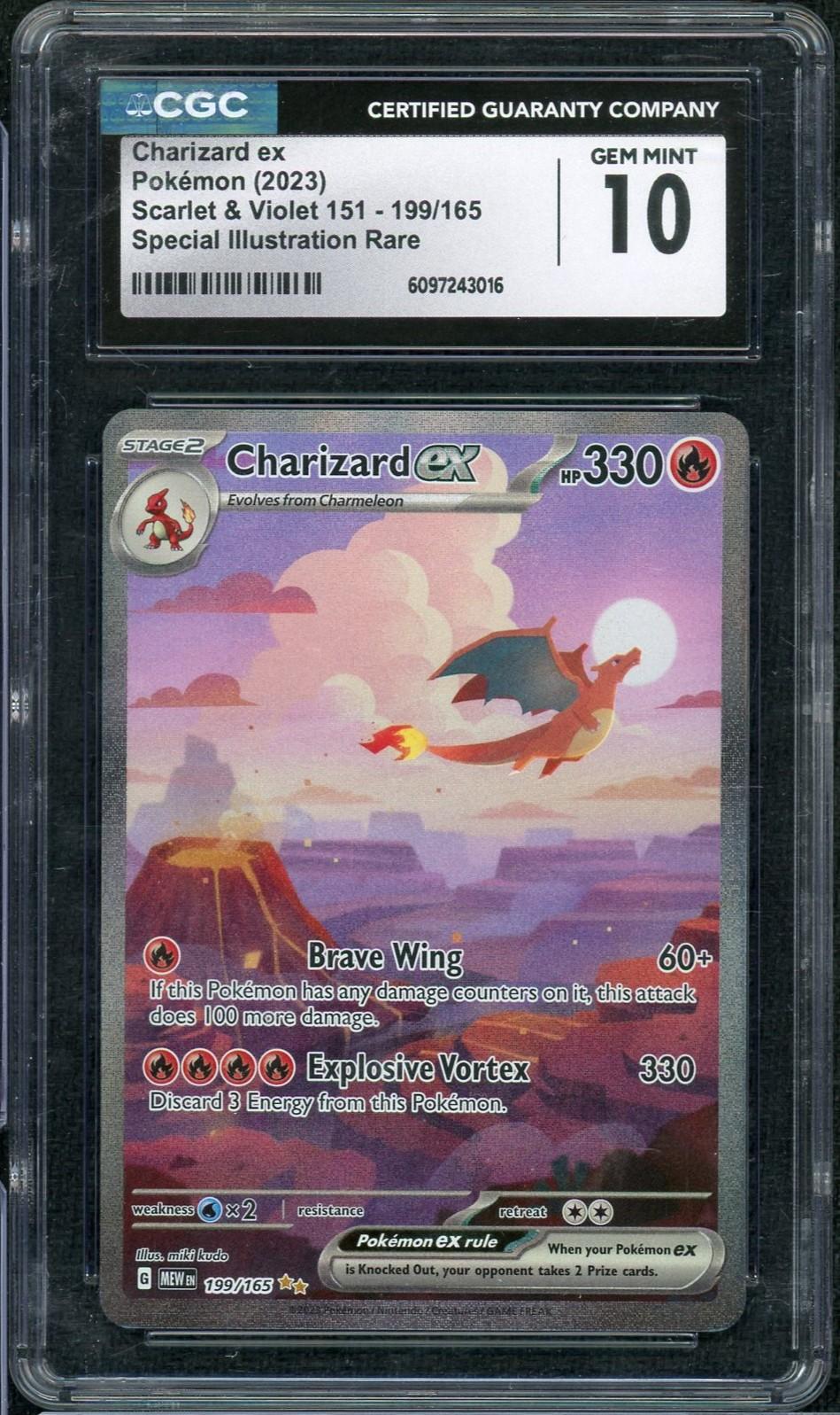 2023 Pokemon Scarlet & Violet 151 Charizard ex SIR 199/165 CGC 10