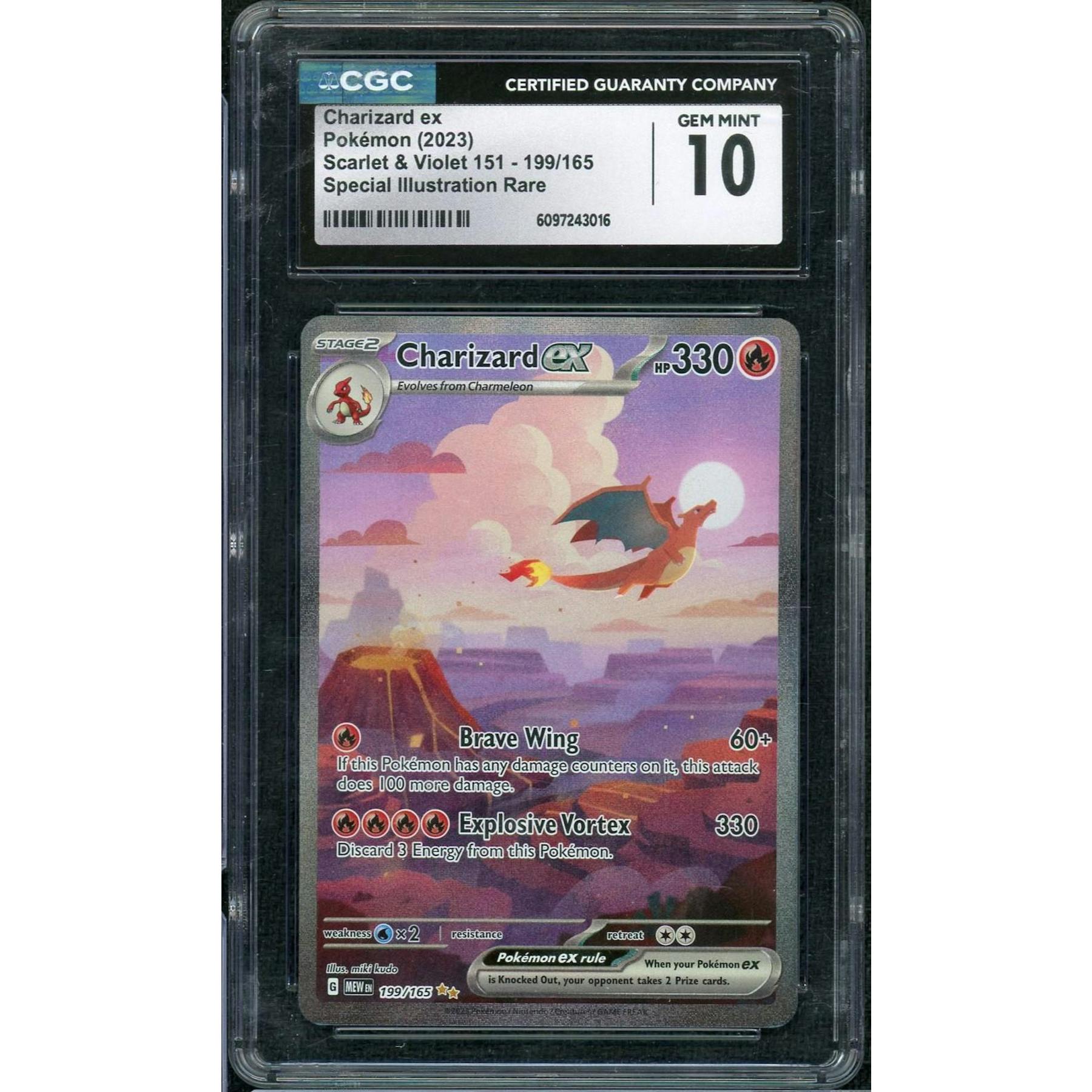 2023 Pokemon Scarlet & Violet 151 Charizard ex SIR 199/165 CGC 10