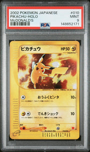 2002 Pokemon Japanese McDonald's Pikachu Holo #010 PSA 9
