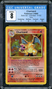 1999 Pokemon Base Set Charizard Holo #4 CGC 8