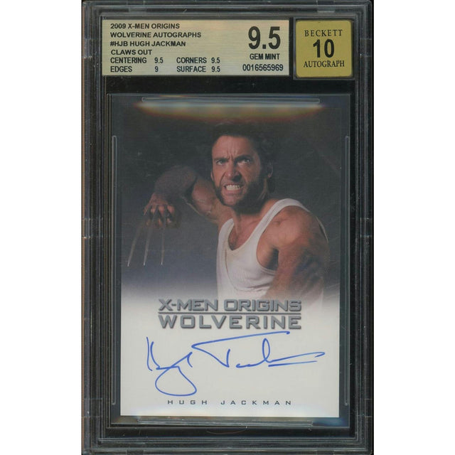 2009 Rittenhouse X-Men Origins #HJB Hugh Jackman As Wolverine Claws Out Auto BGS 9.5 (GEM MT)