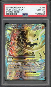 2016 Pokemon Steam Siege M Steelix EX Full Art #109 PSA 10