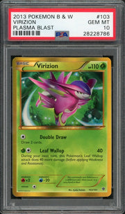 2013 Pokemon Black & White Plasma Blast Virizion #103 PSA 10