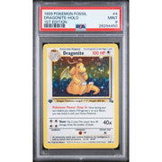1999 Pokemon Fossil Dragonite Holo 1st Edition #4 PSA 9