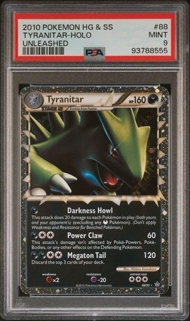 2010 Pokemon Unleashed Tyranitar Holo #88 PSA 9