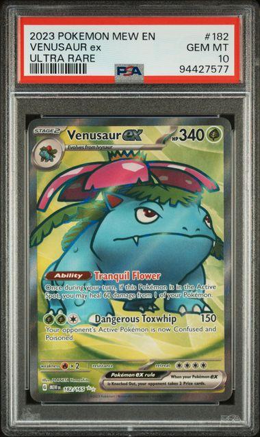 2023 Pokemon 151 Venusaur ex Ultra Rare #182 PSA 10