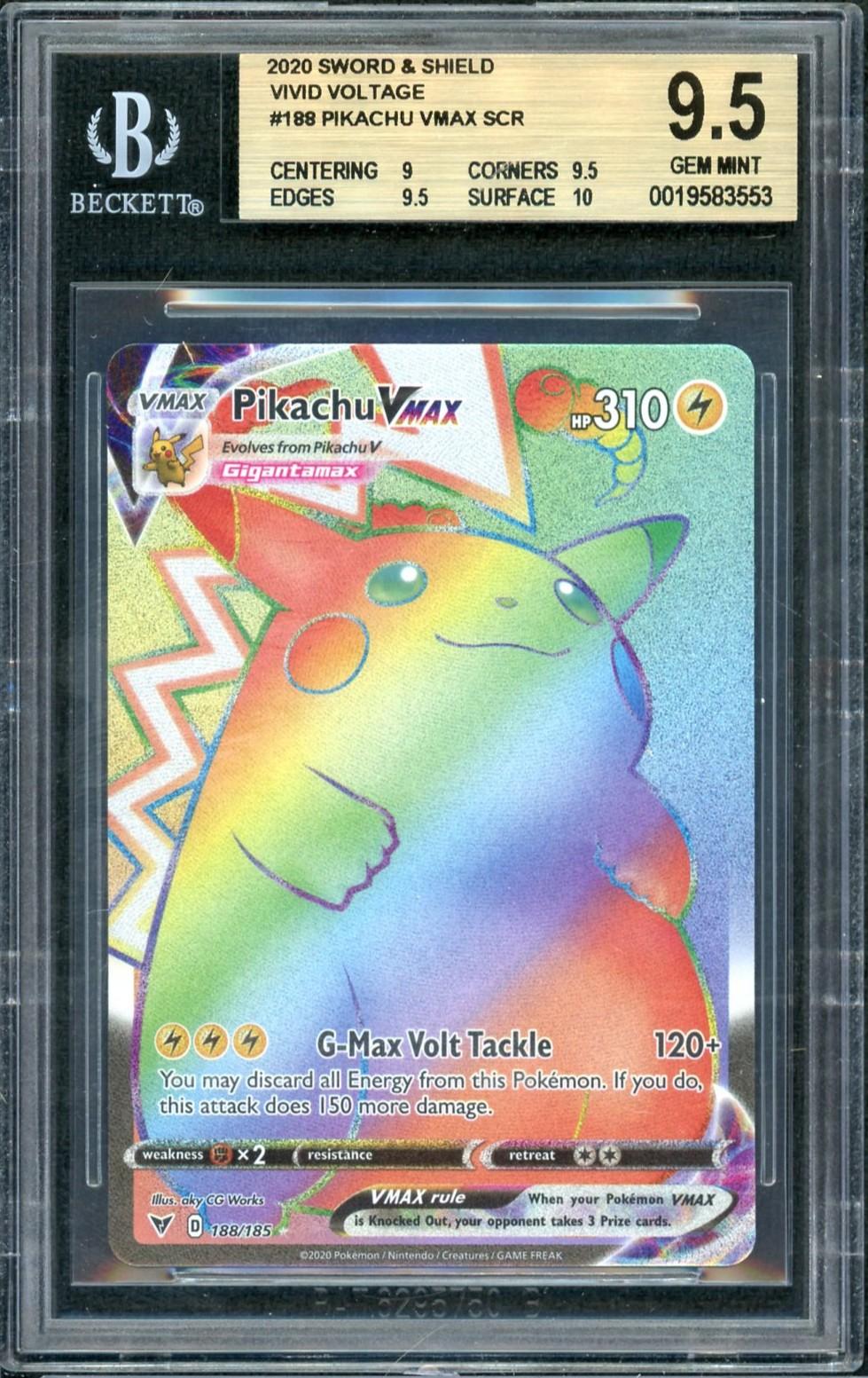 2020 Pokemon Vivid Voltage Pikachu VMax #199 BGS 9.5