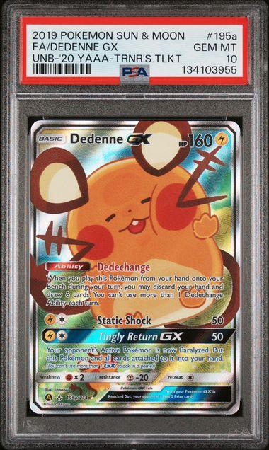 2019 Pokemon Sun & Moon Trainer's Toolkit Dedenne GX #195a PSA 10