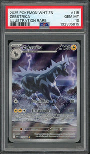 2025 Pokemon White Flare Zebstrika Illustration Rare #115 PSA 10