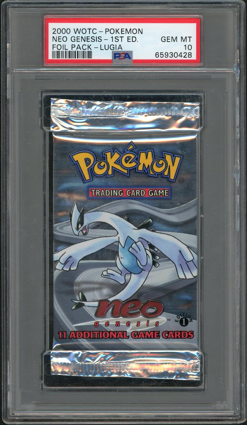 2000 WOTC Pokemon Neo Genesis Foil Pack 1st Edition (Lugia) PSA 10