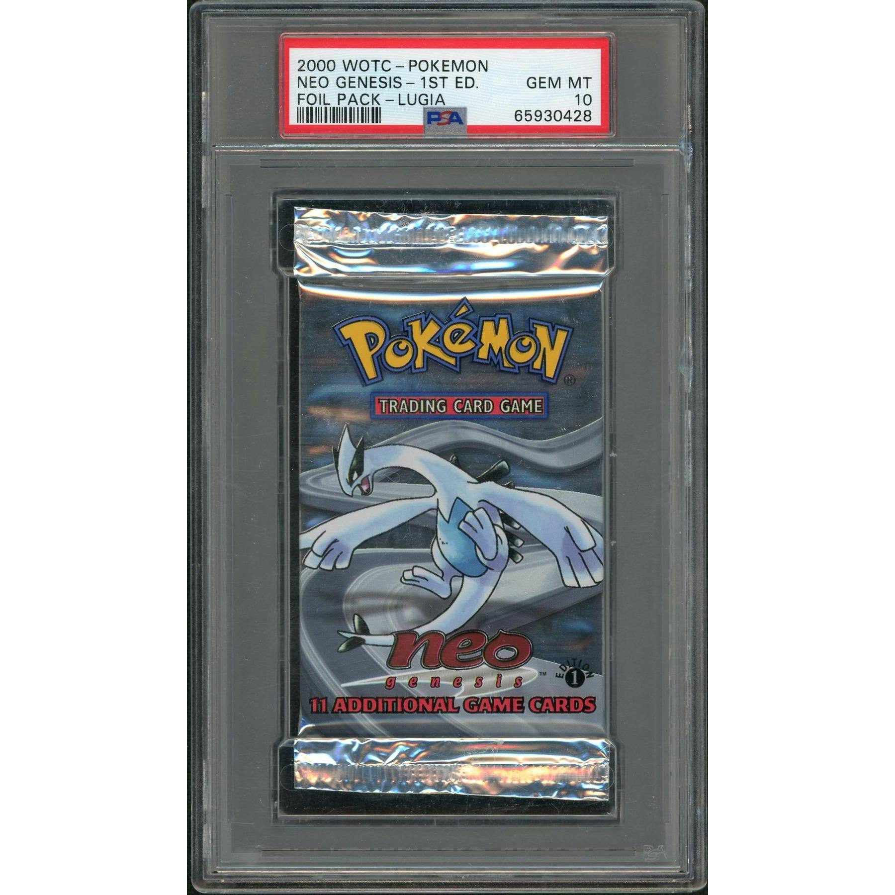2000 WOTC Pokemon Neo Genesis Foil Pack 1st Edition (Lugia) PSA 10