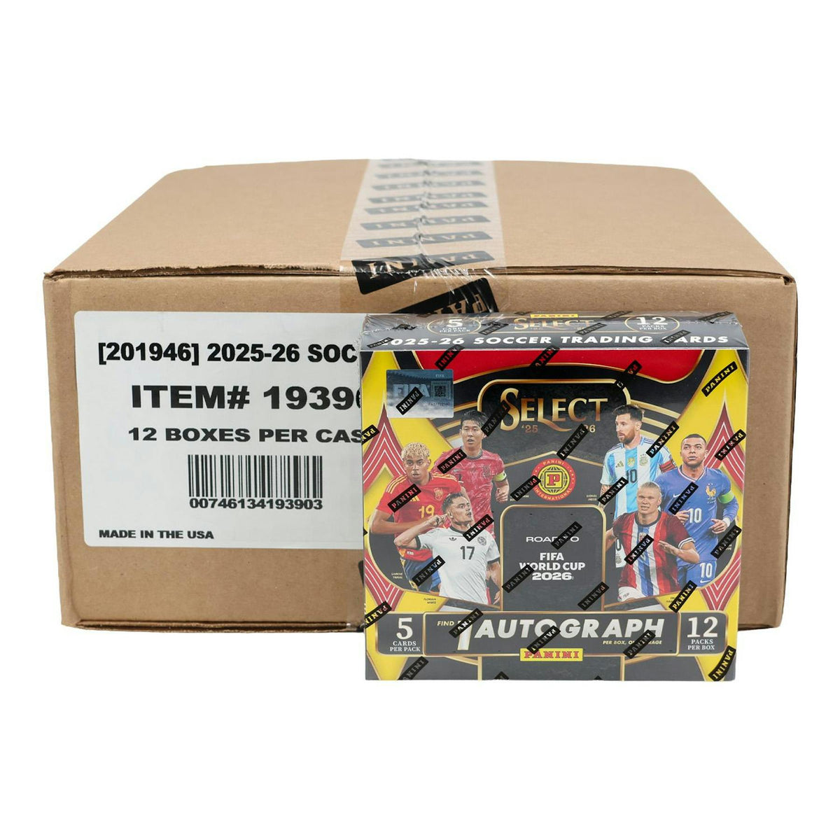 2025/26 Panini Select Road to FIFA World Cup Soccer Hobby International 12-Box Case