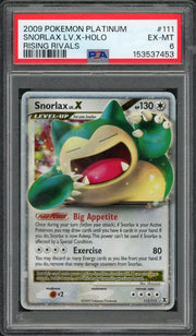 2009 Pokemon Platinum Rising Rivals Snorlax LV.X Holo #111 PSA 6