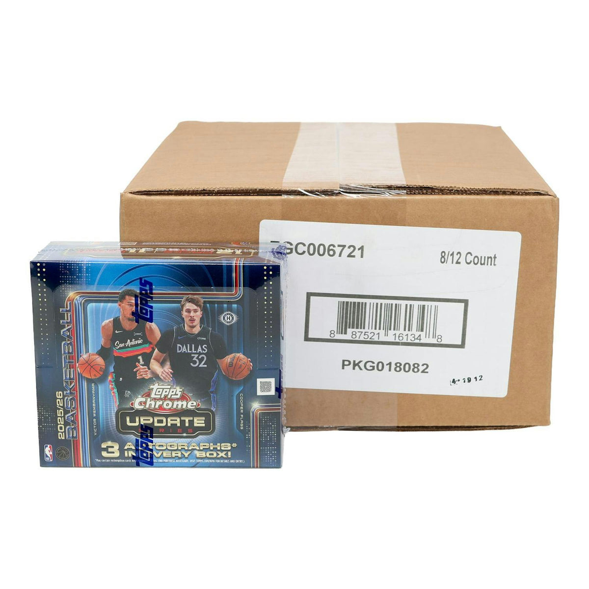 2025/26 Topps Chrome Update Series Basketball Hobby Jumbo 8-Box Case
