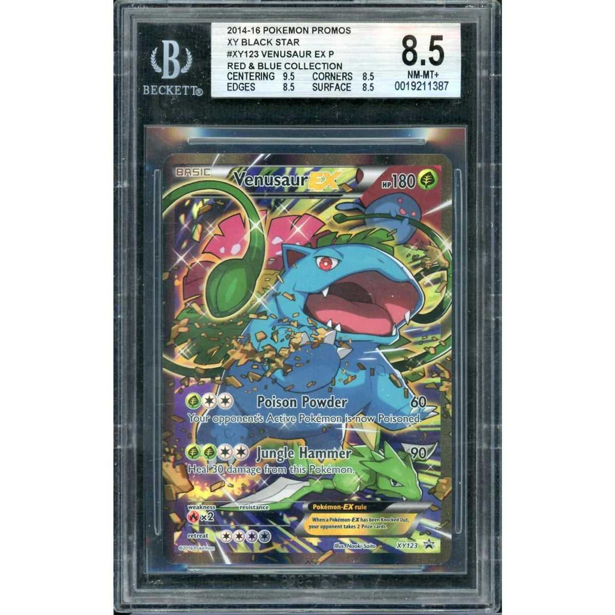 2014-16 Pokemon Red & Blue Collection Venusaur EX Promo #XY123 BGS 8.5