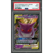 2019 Pokemon Team Up Gengar & Mimikyu GX Tag Team #53 PSA 9