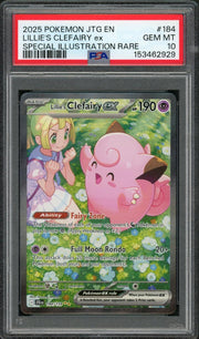 2025 Pokemon Journey Together Lillie's Clefairy ex SIR #184 PSA 10