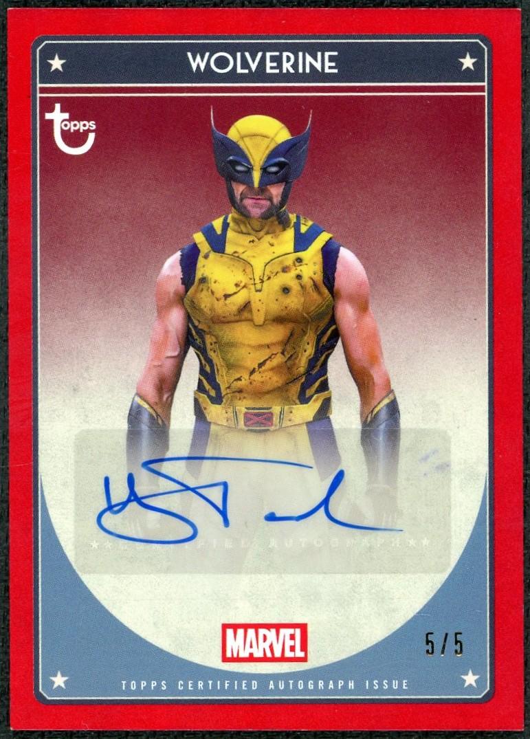 2026 Topps Marvel Brooklyn Collection Hugh Jackman Wolverine Auto Red /5