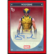 2026 Topps Marvel Brooklyn Collection Hugh Jackman Wolverine Auto Red /5