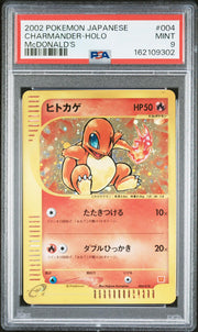 2002 Pokemon Japanese McDonald's Charmander Holo #004 PSA 9