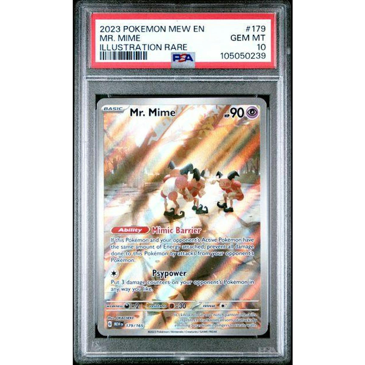 2023 Pokemon 151 Mr. Mime Illustration Rare #179 PSA 10