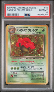 1997 Pokemon Japanese Rocket Dark Vileplume Holo #45 PSA 10