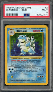 1999 Pokemon Base Set Blastoise Holo #2 PSA 9