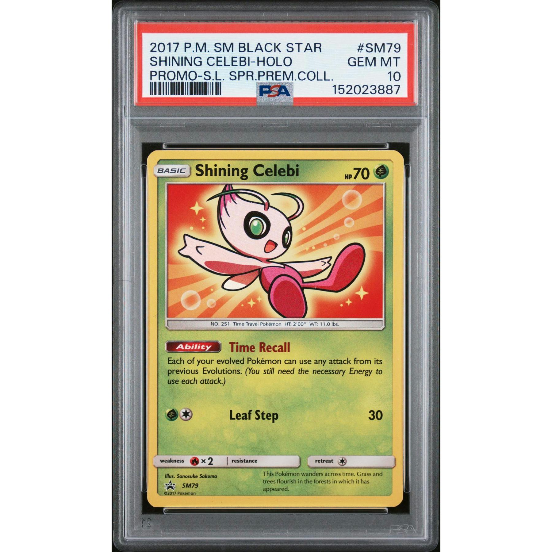 2017 Pokemon Super Premium Collection Shining Celebi Holo Promo #SM79 PSA 10