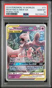 2019 Pokemon World Championships Perfection Mewtwo & Mew GX Tag Team #71 PSA 10