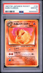 1997 Pokemon Japanese Rocket Dark Flareon #136 PSA 10