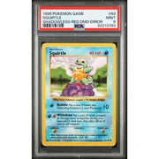 1999 Pokemon Game Squirtle Shadowless Red Diamond Error #63 PSA 9
