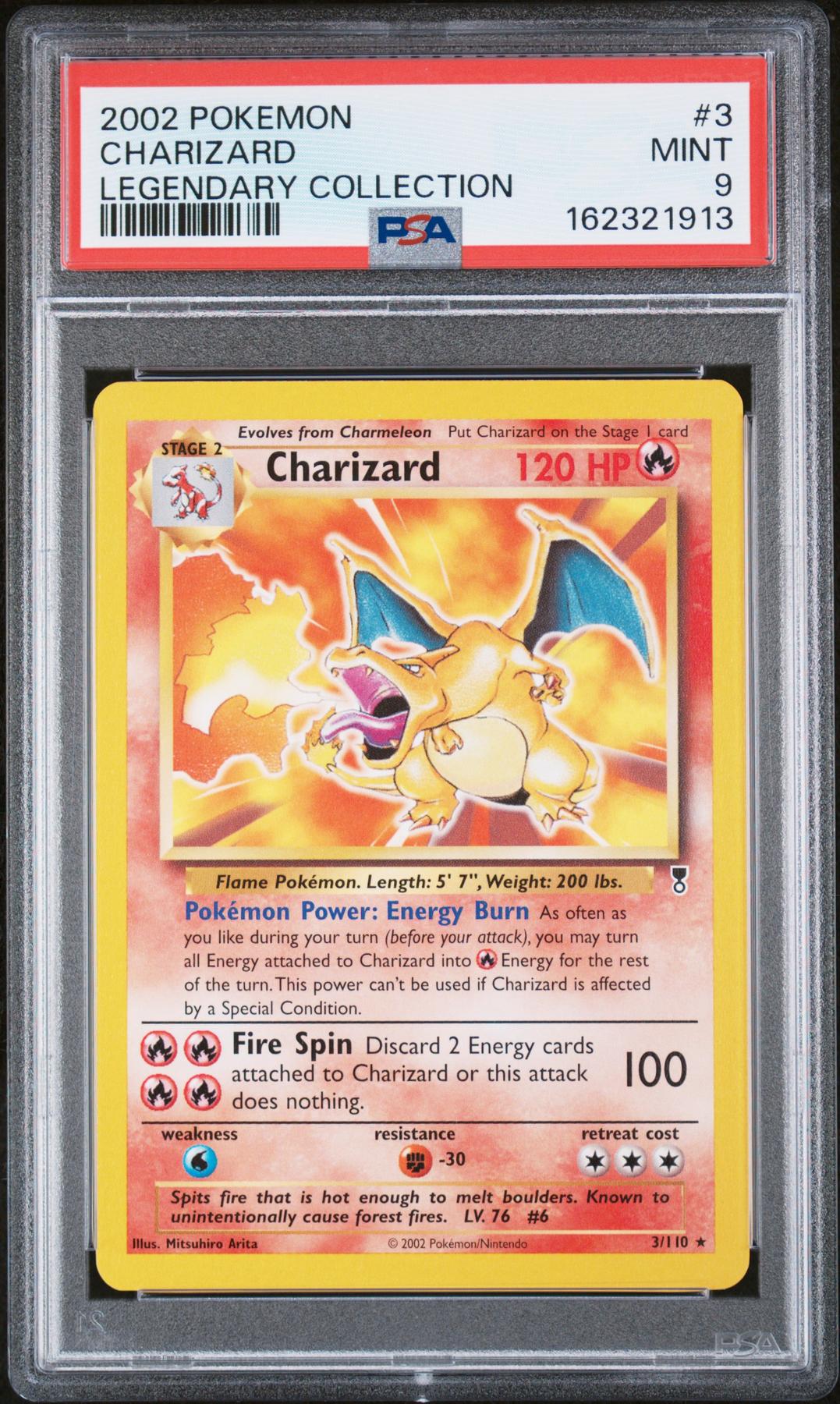 2002 Pokemon Legendary Collection Charizard #3 PSA 9
