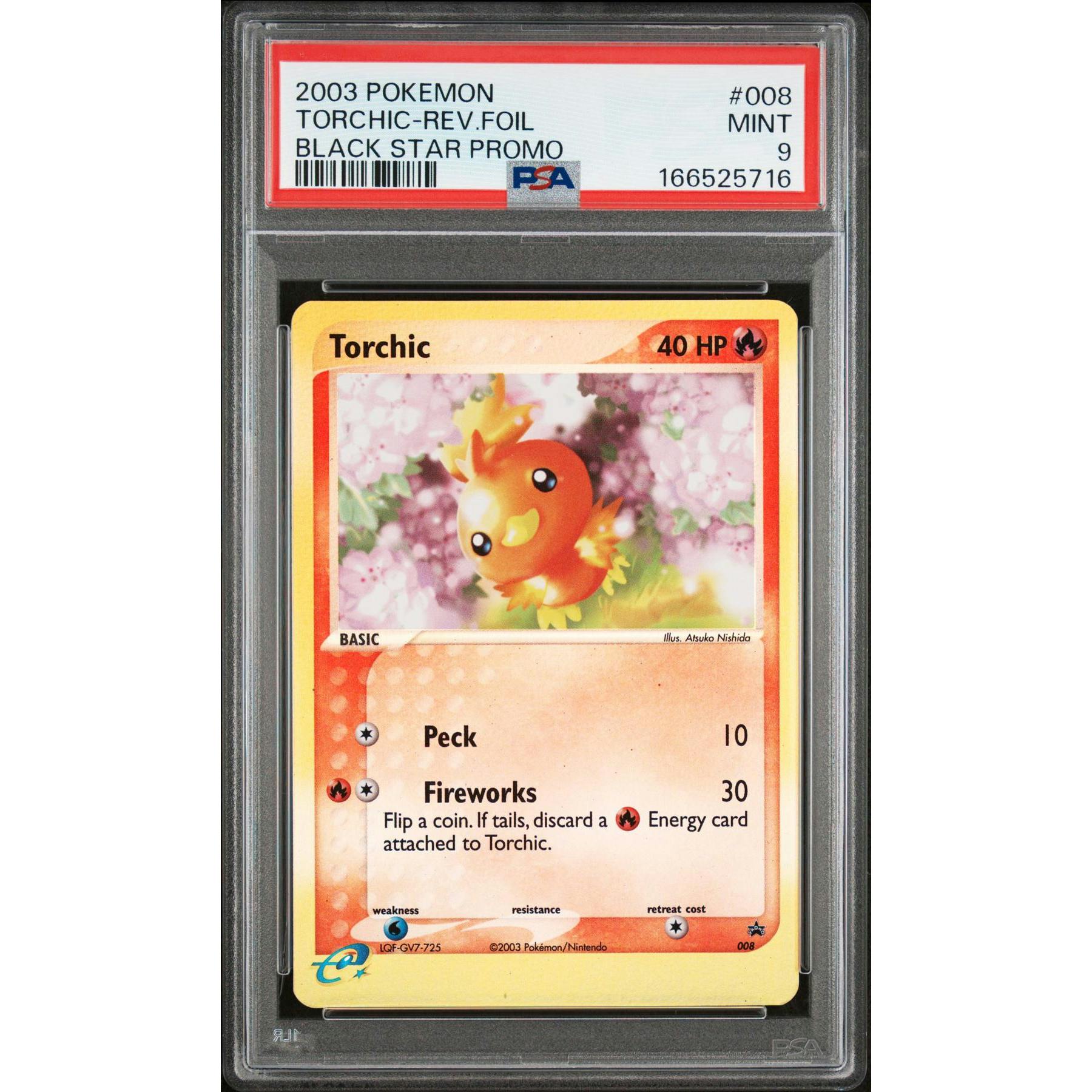 2003 Pokemon Torchic Reverse Foil Promo #008 PSA 9