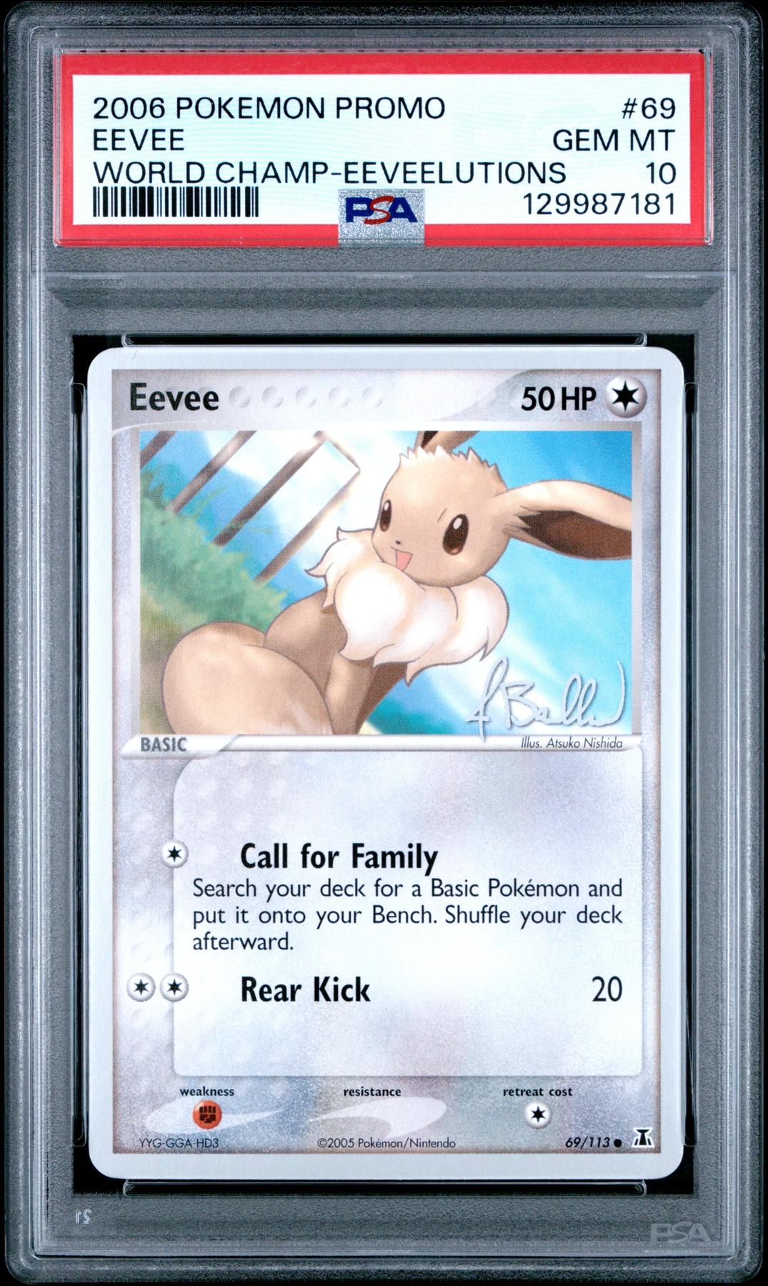 2006 Pokemon World Championships Eevee Eeveelutions Promo #69 PSA 10
