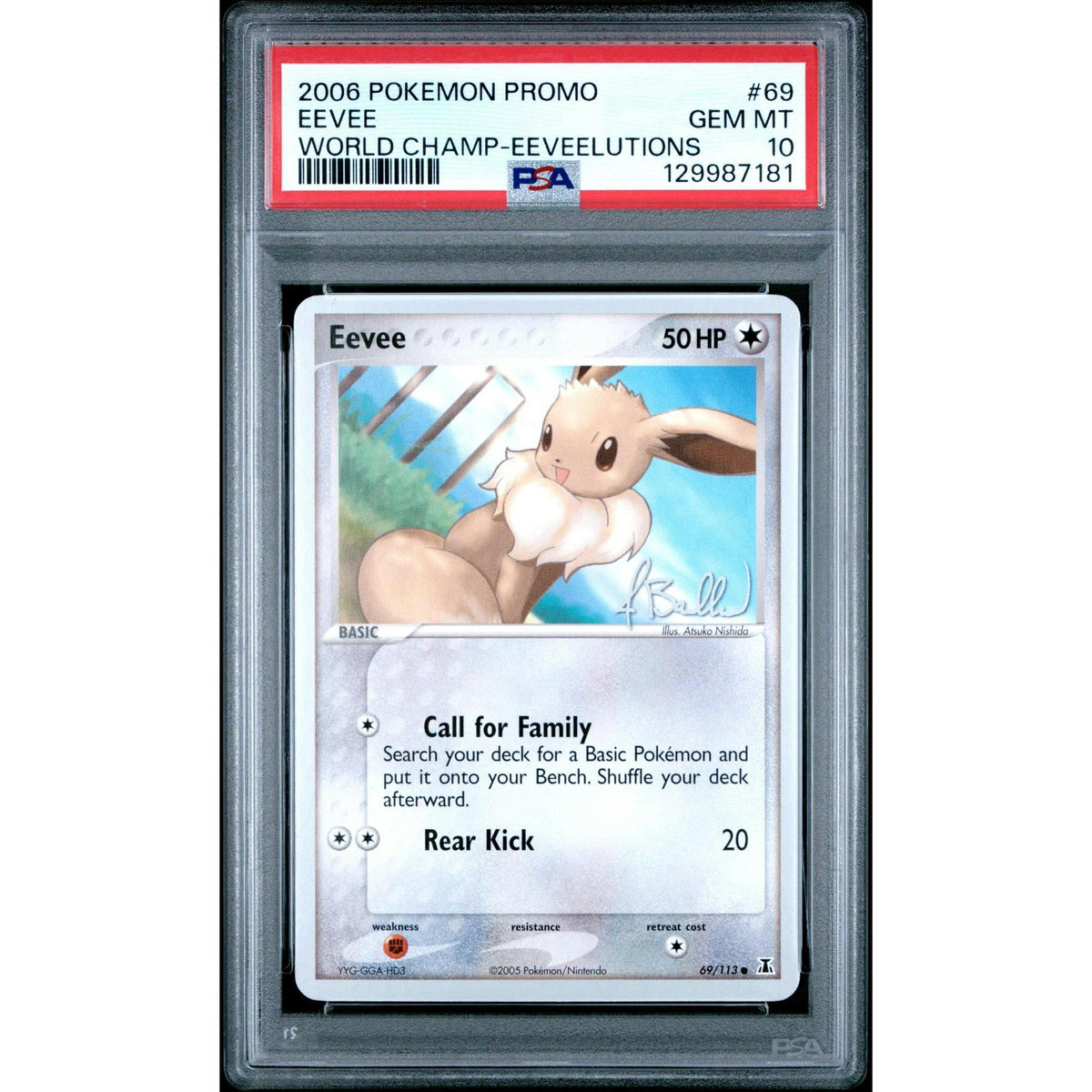 2006 Pokemon World Championships Eevee Eeveelutions Promo #69 PSA 10