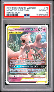 2019 Pokemon World Championships Deck Perfection Mewtwo & Mew Gx #71 PSA 10