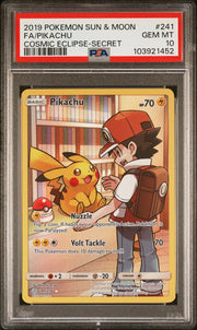 2019 Pokemon Cosmic Eclipse Pikachu Cosmic Eclipse Secret #241 PSA 10
