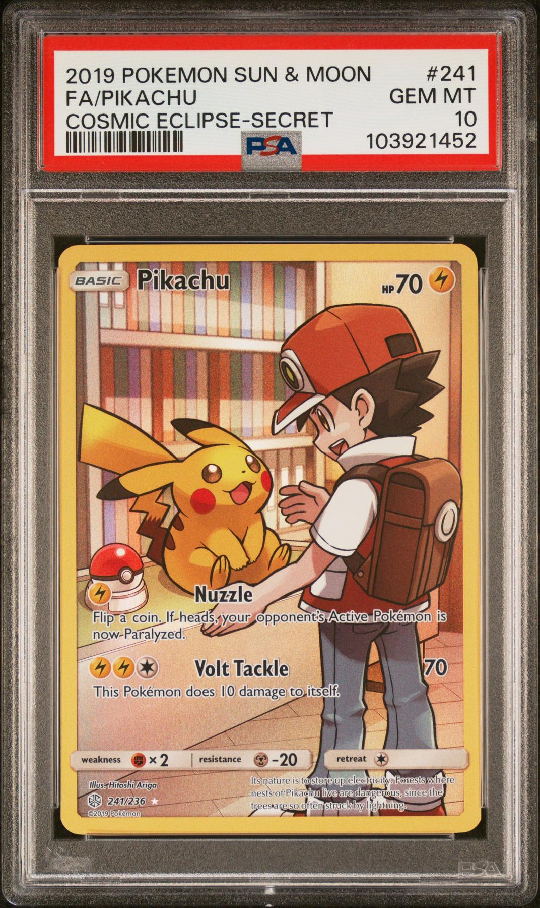 2019 Pokemon Cosmic Eclipse Pikachu Cosmic Eclipse Secret #241 PSA 10