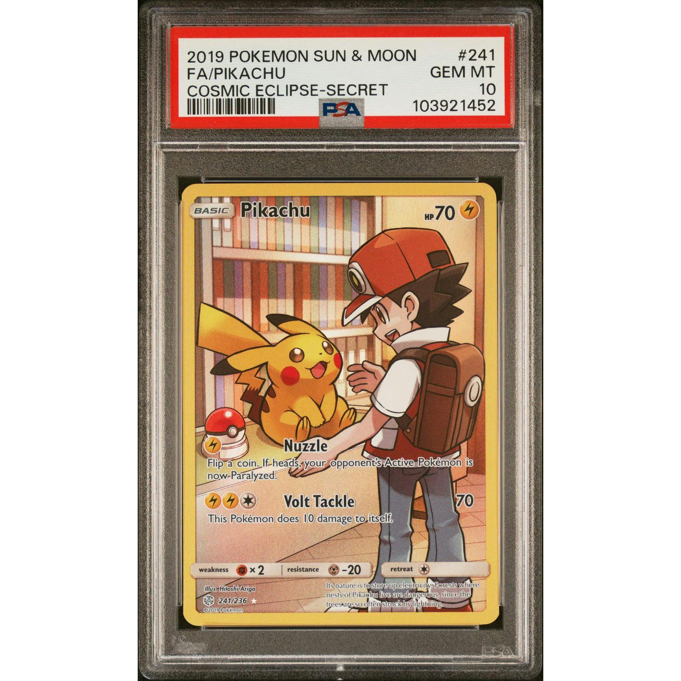 2019 Pokemon Cosmic Eclipse Pikachu Cosmic Eclipse Secret #241 PSA 10