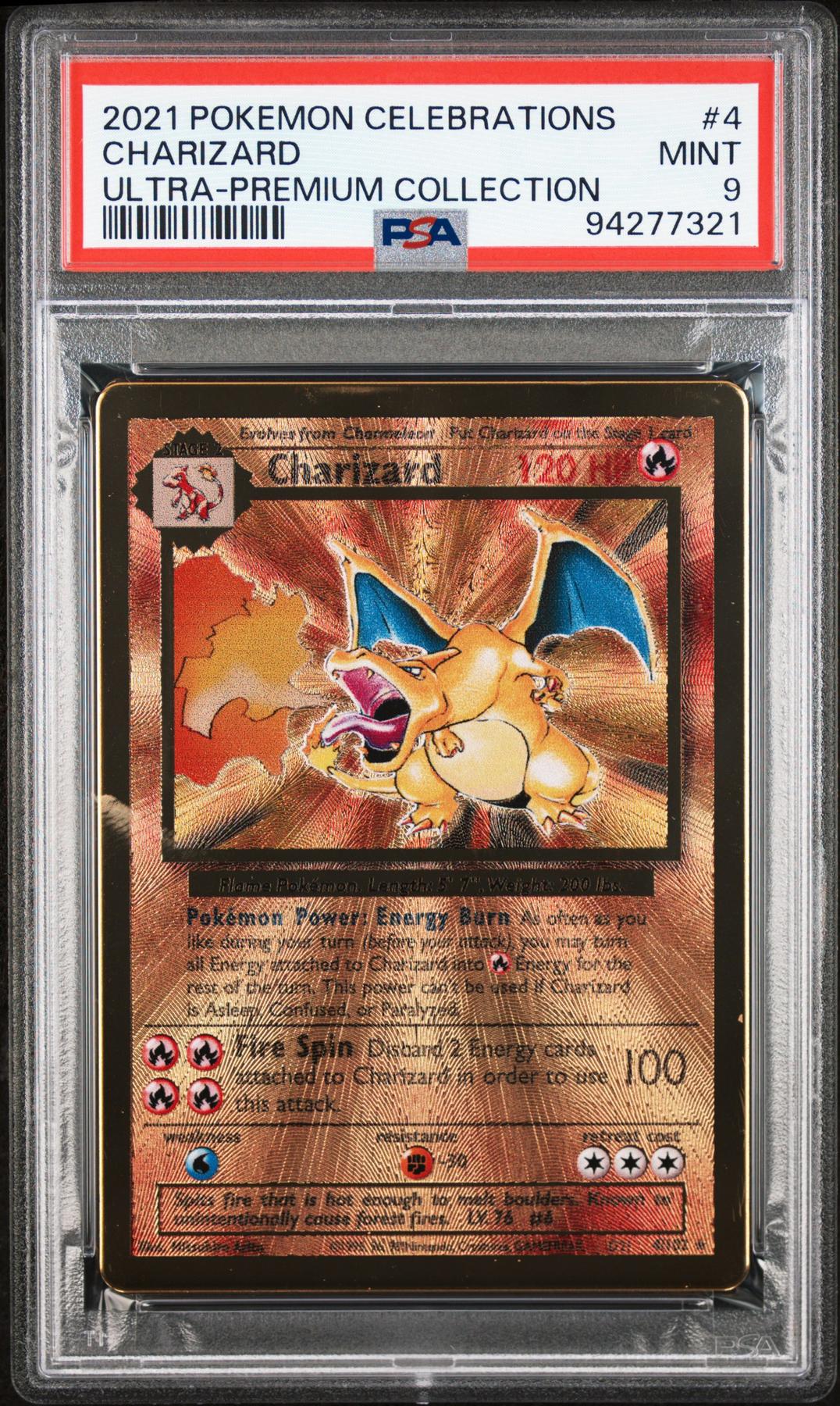 2021 Pokemon Celebrations Charizard UPC Metal #4 PSA 9