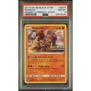 Pokemon Crimson Invasion Prerelease STAFF Promo Regirock SM74 PSA 8
