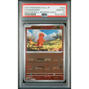 Pokemon 151 Japanese SV2a Master Ball Reverse Holo Foil Charmander 004/165 PSA 10 GEM MINT