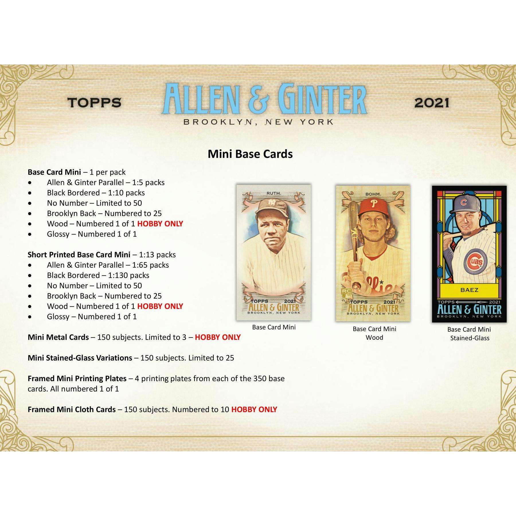 2021 Topps Allen & Ginter Baseball Hobby Box