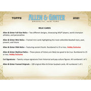 2021 Topps Allen & Ginter Baseball Hobby Box