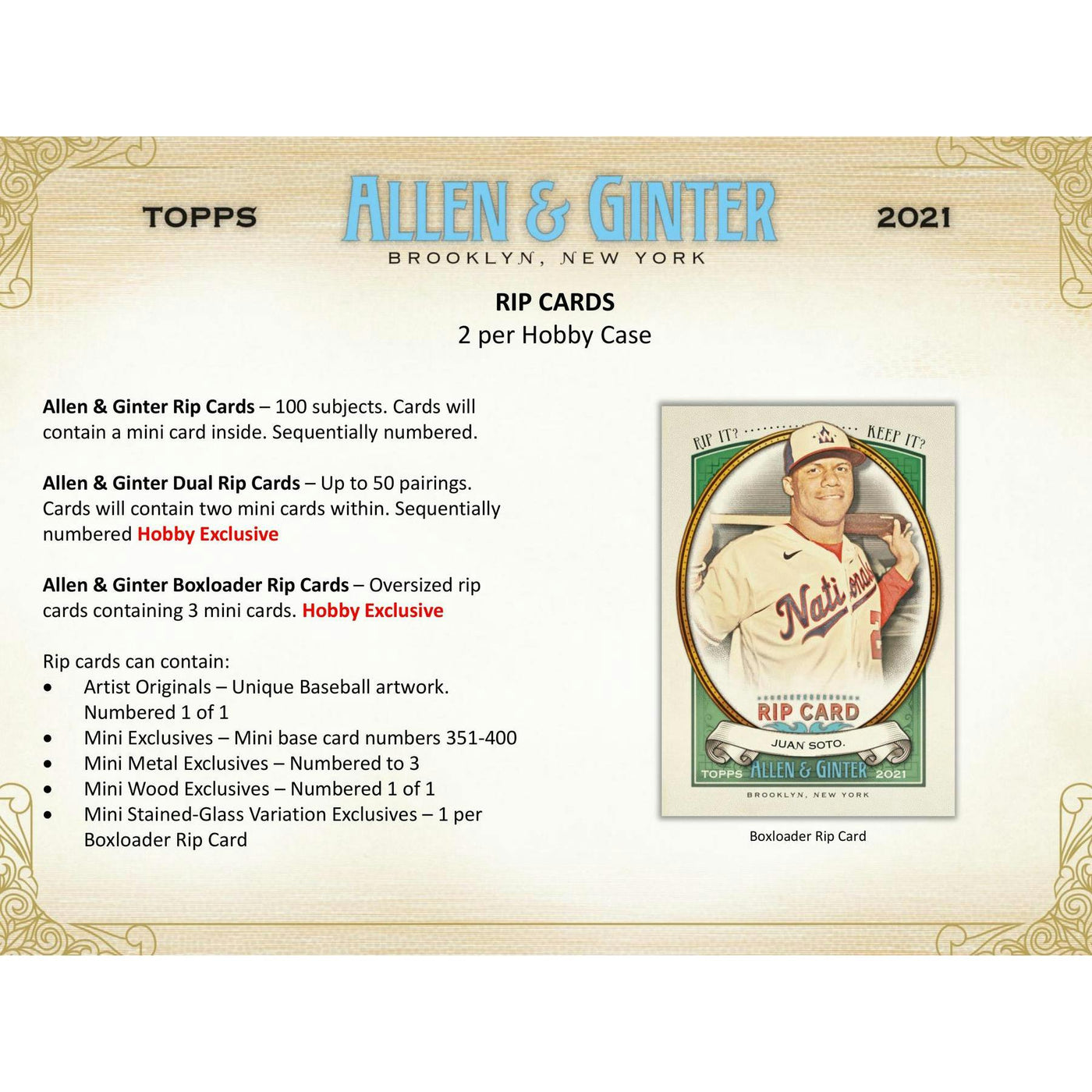 2021 Topps Allen & Ginter Baseball Hobby Box