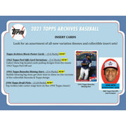2021 Topps Archives Baseball Hobby 10-Box Case