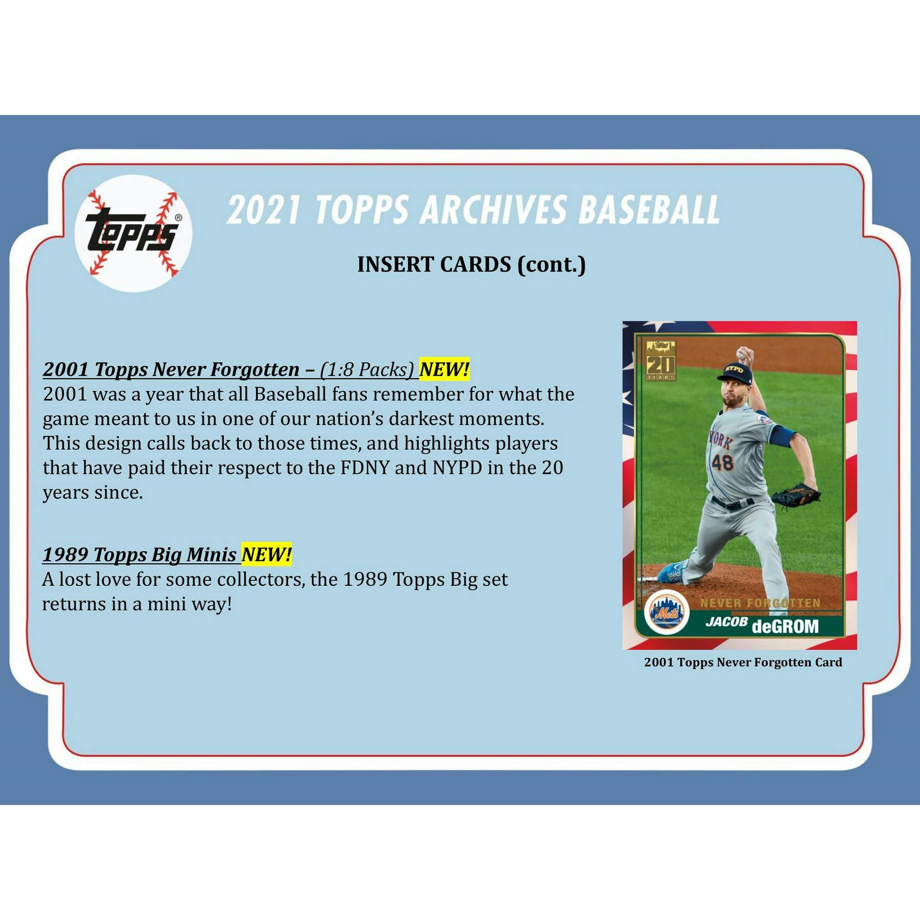2021 Topps Archives Baseball Hobby Box