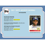 2021 Topps Archives Baseball Hobby 10-Box Case