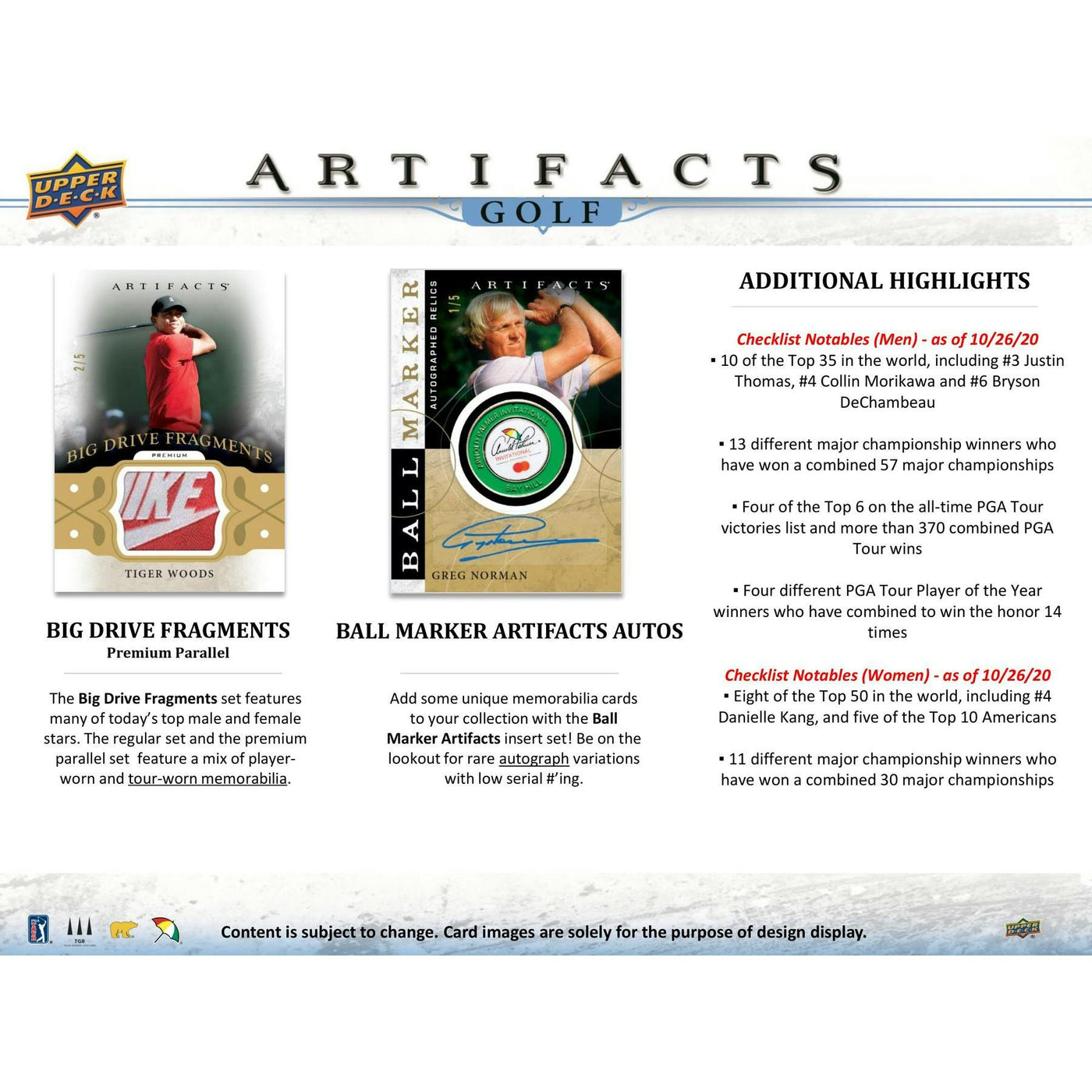 2021 Upper Deck Artifacts Golf Hobby 10-Box Case