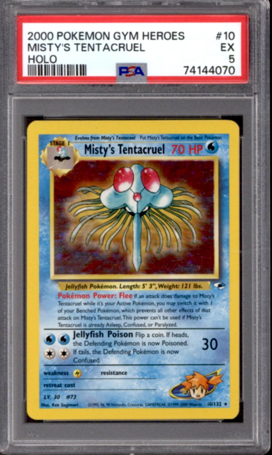 Pokemon Gym Heroes Misty's Tentacruel 10/132 PSA 5